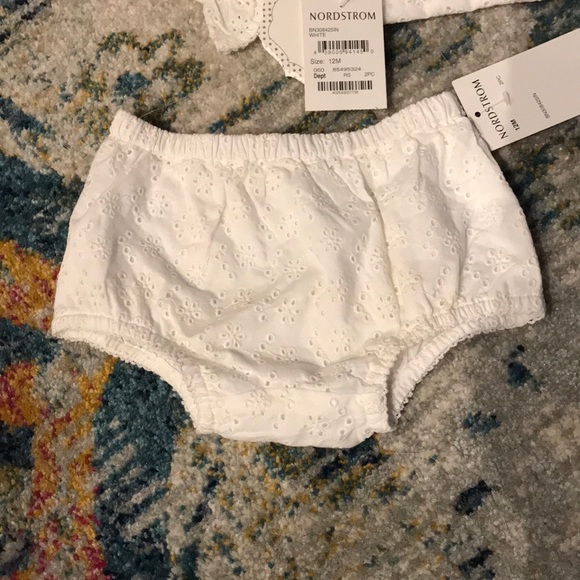 NWT White Eyelet Nordstrom Baby Dress w/ Bloomers - Picture 5 of 8